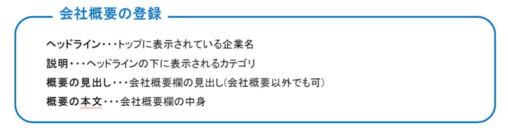 会社概要説明